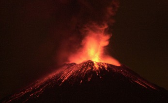 Lava en Popocatépetl