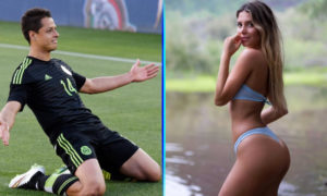 ‘Chicharito’ Hernández y Sarah Kohan