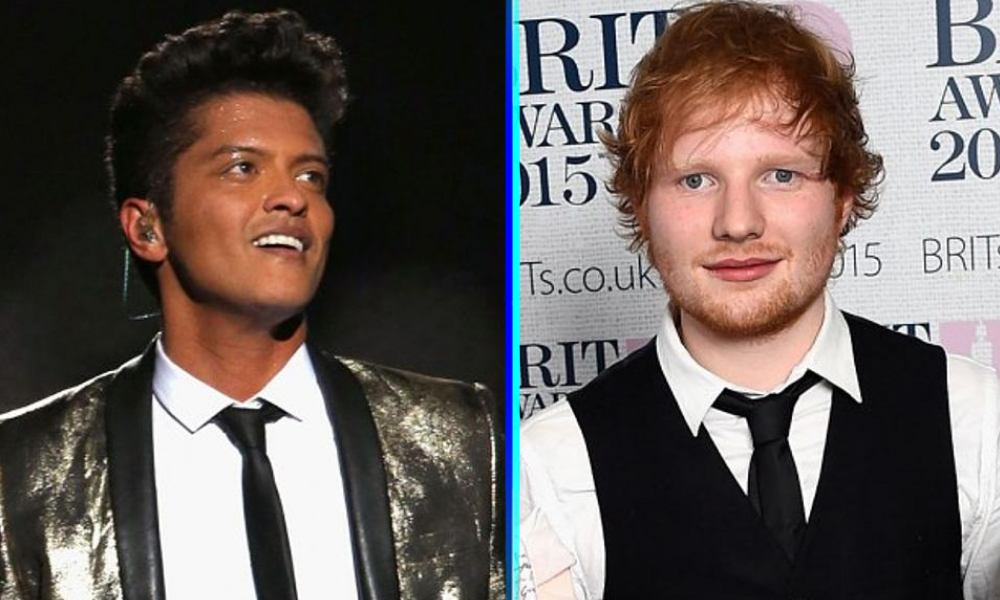 Ed Sheeran le cantó a Bruno Mars