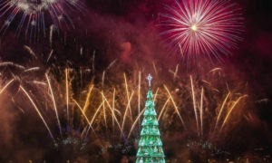árbol de navidad flotante más grande del mundo