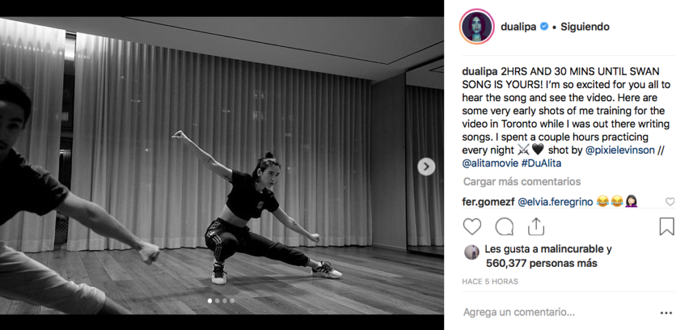 Dua Lipa estrenó 'Swan Song'