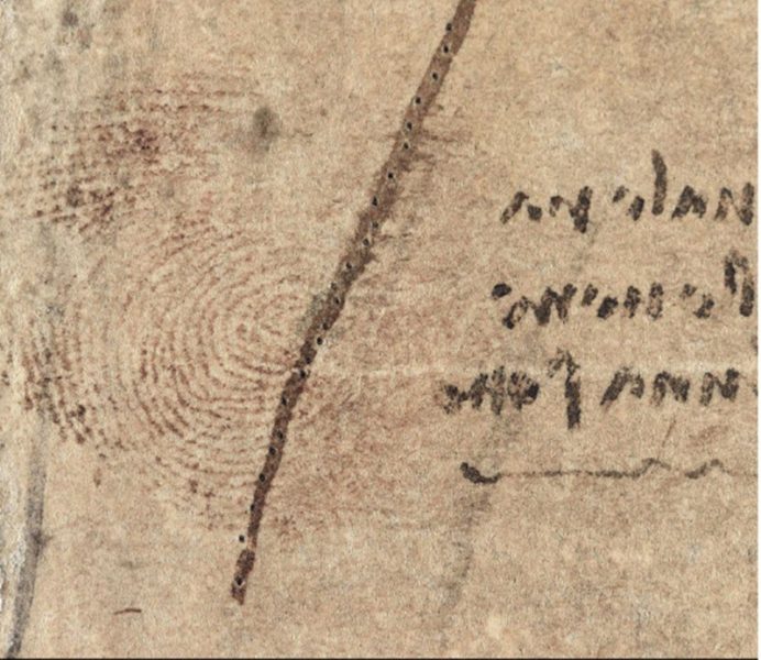 huella dactilar de Leonardo Da Vinci
