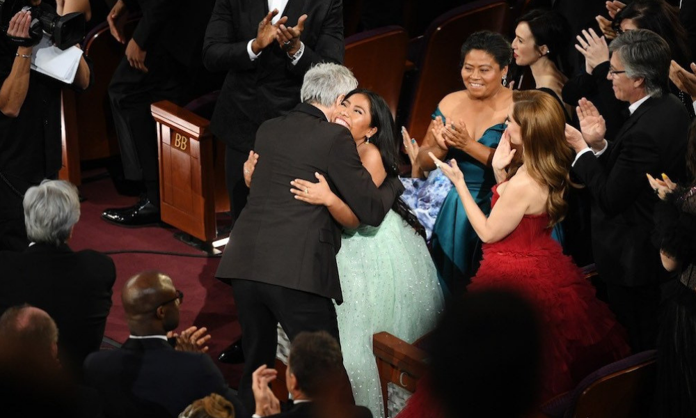 Yalitza Aparicio festejó el triunfo de 'Roma'