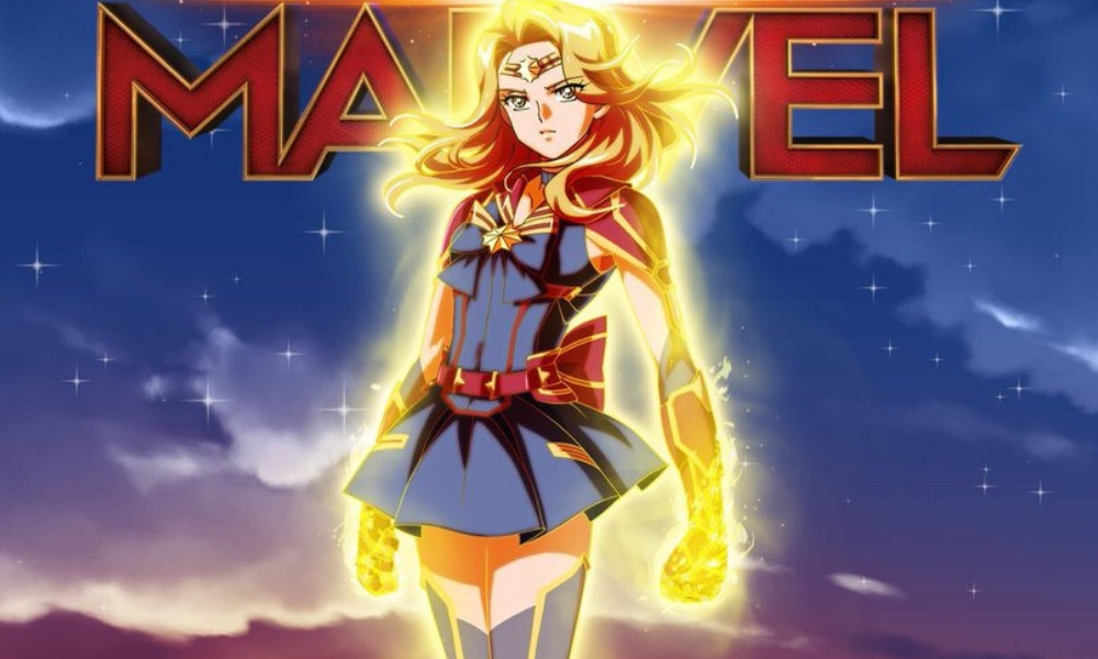 Captain Marvel como una Sailor Scout