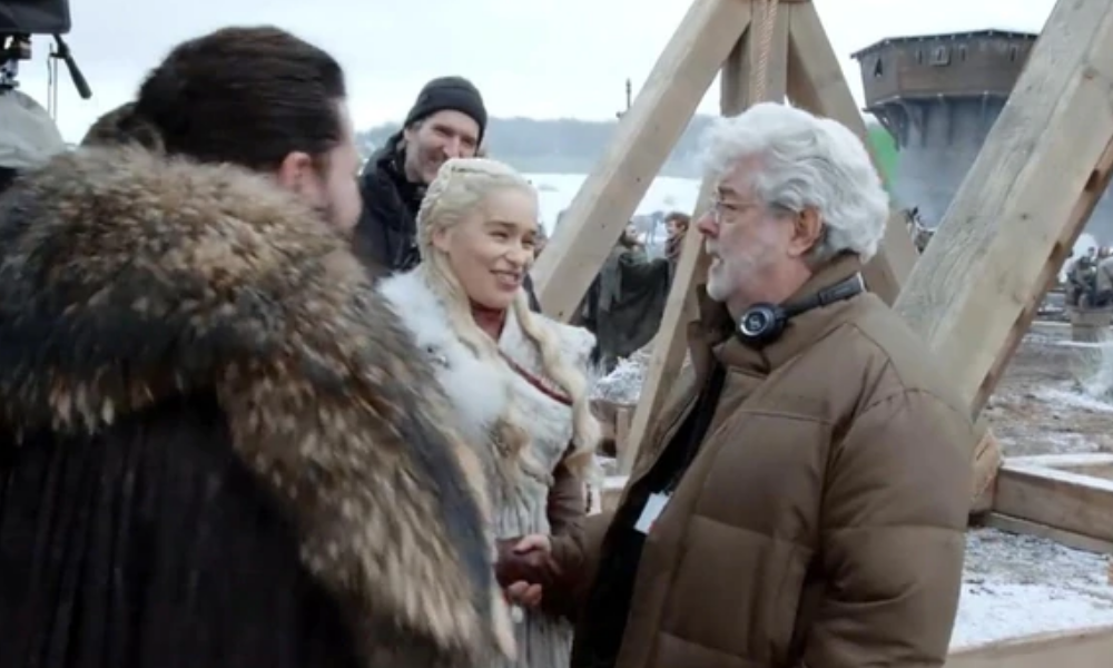 detrás de cámaras 'Winterfell'
