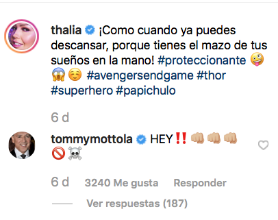 Thalía "coqueteó" con un 'Vengador'