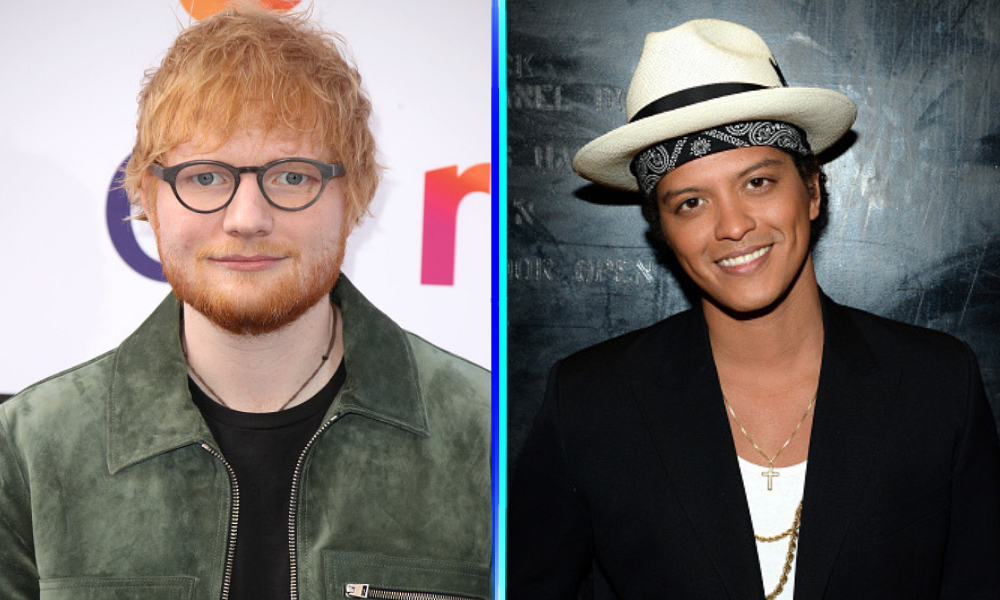 Ed Sheeran y Bruno Mars en su nueva canción