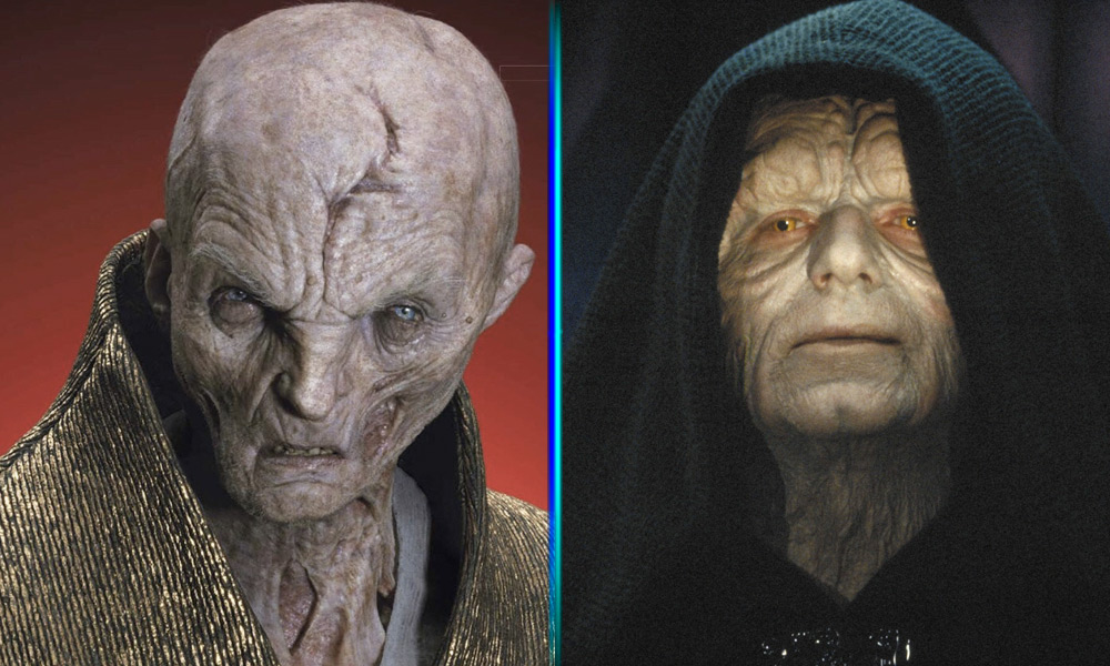 Relación entre líder Snoke y el emperador Palpatine