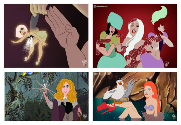 Lady Gaga si fuera personaje Disney