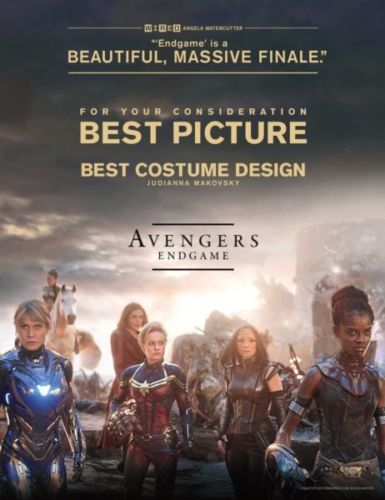 cárteles de avengers endgame rumbo al oscar