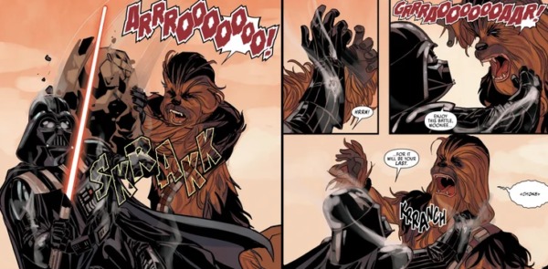 Darth Vader contra Chewbacca