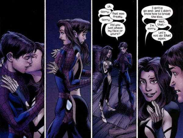 Spiderman enamorado de Kitty Pride