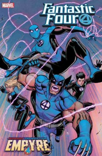 Wolverine y Spider-Man con los Fantastic Four