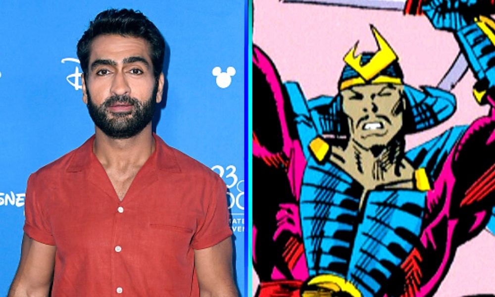 Kumail Nanjiani en el set de Eternals