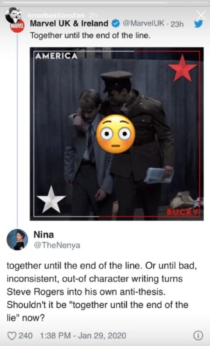 Sebastian Stan critica final de ‘Endgame’