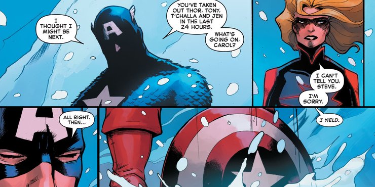 Captain America venció a Captain Marvel