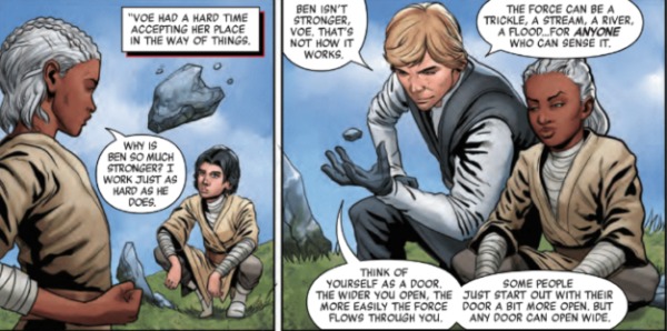 Luke Skywalker cambia la idea de la fuerza