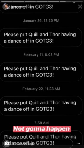 Thor y Star-Lord no tendrán un duelo de baile