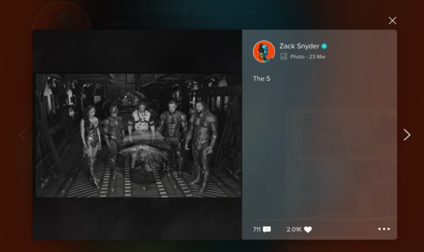 Nueva imagen de Zack Snyder sobre la Justice League