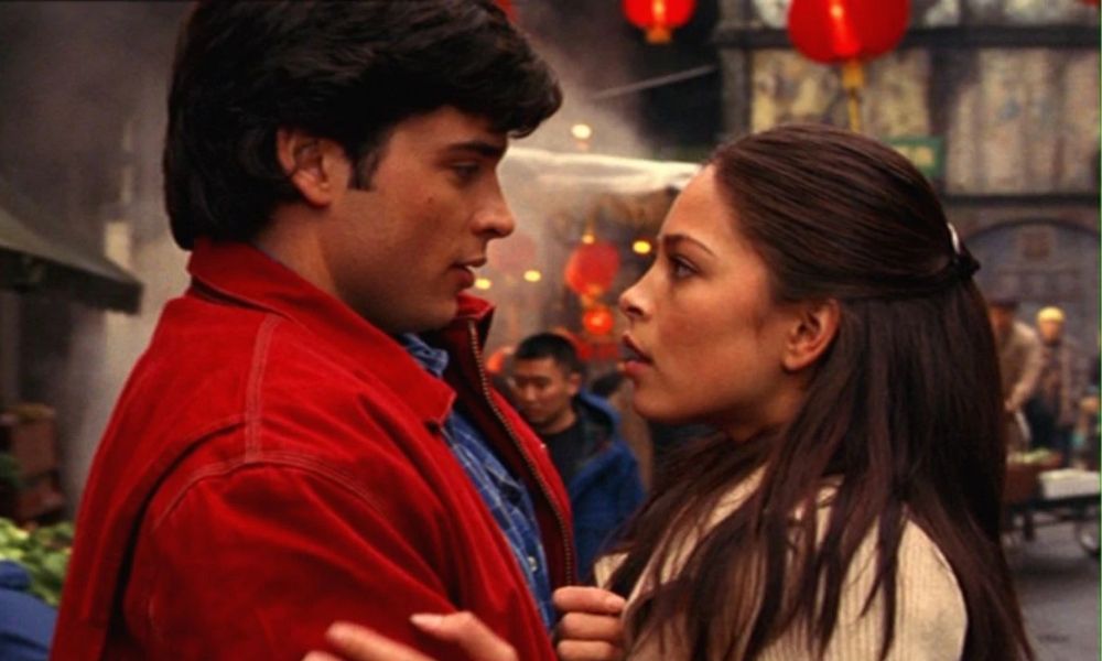 Clark y Lana juntos en Crisis on infinite earths