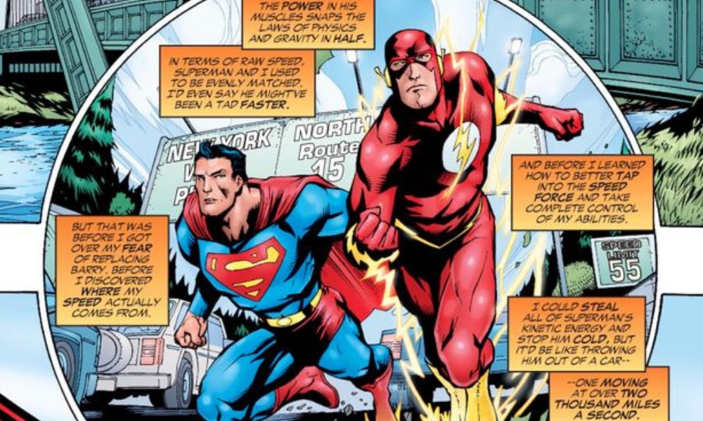 Flash es más rápido que Superman