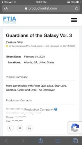 Cuándo comenzará el rodaje de 'Guardians of the Galaxy Vol. 3'