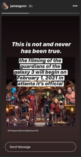 James Gunn desmintió fecha de rodaje de Guardians of the Galaxy vol.3