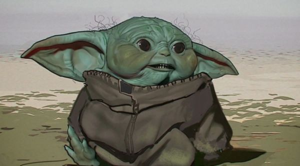 primer diseño de Baby Yoda