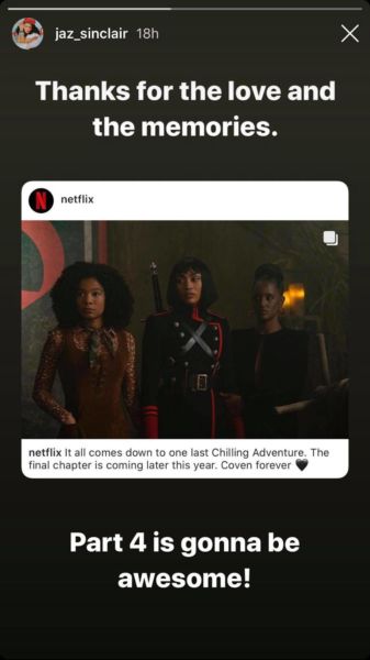 Reacción del elenco 'Chilling Adventures of Sabrina' por su cancelación