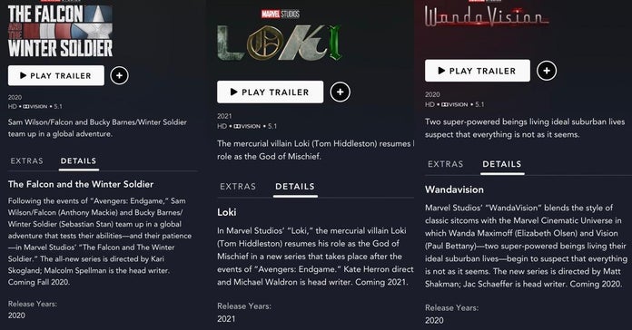 series de Marvel ya aparecen en Disney+