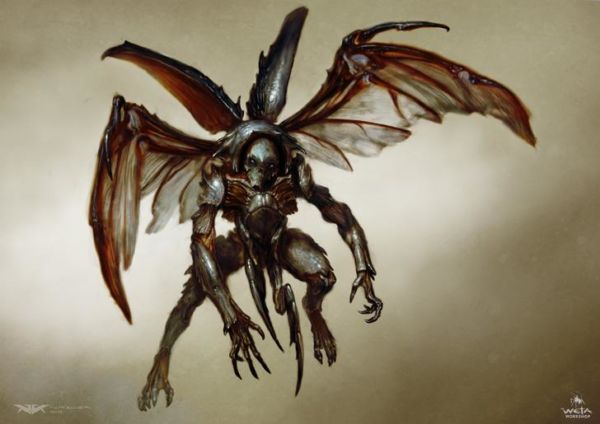 arte conceptual de parademons en 'Justice league'