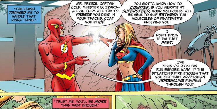 Flash y Supergirl pueden atravesar objetos