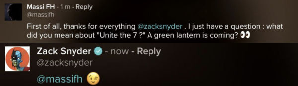 Zack Snyder confirma la aparición de Green Lantern