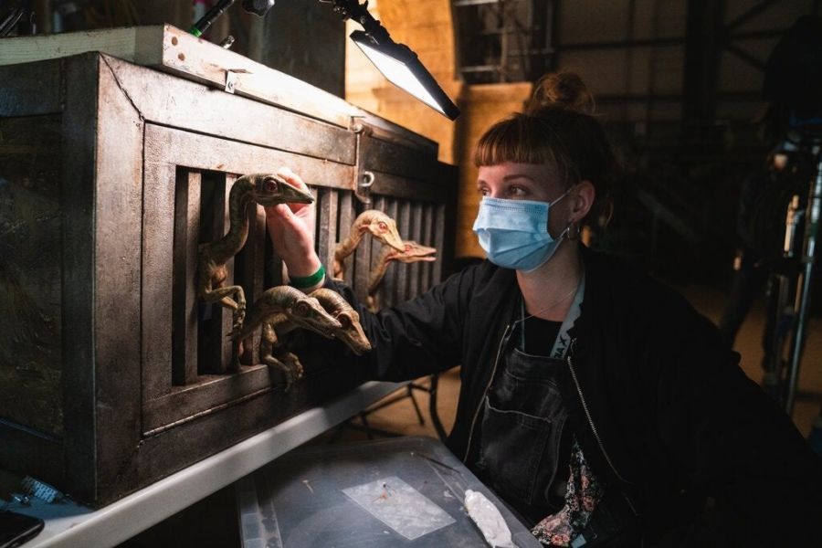 imágenes del detrás de cámaras de 'Jurassic World: Dominion'