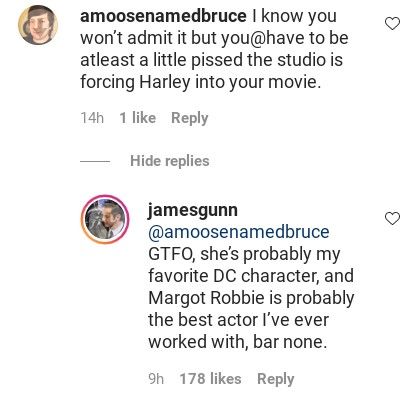 James Gunn defendió a Harley Quinn