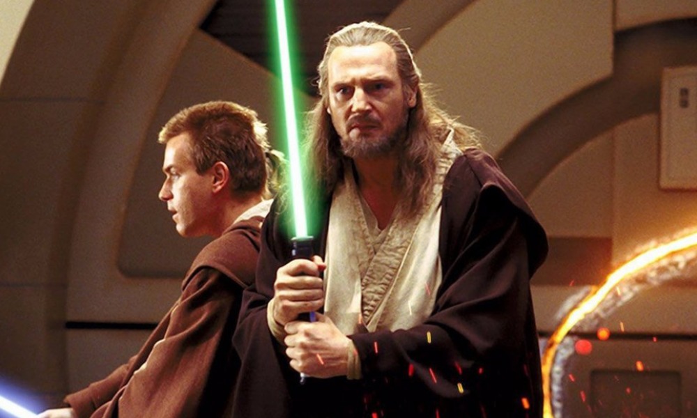 Liam Neeson mostró su lightsaber