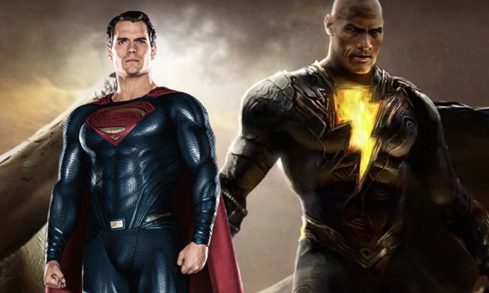 enfrentamiento de Black Adam y Superman
